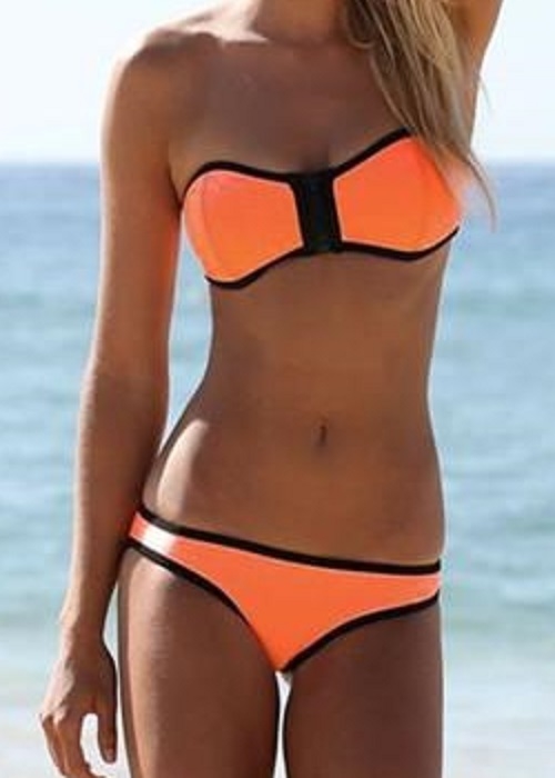 Orange bikini sæt